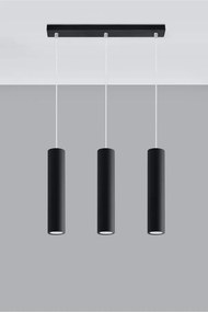 Czarna metalowa lampa wisząca Castro – Sollux