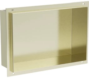 Mexen X-Wall-NR półka wnękowa bez kołnierza 30 x 20 cm, złota szczotkowana - 1951302010
