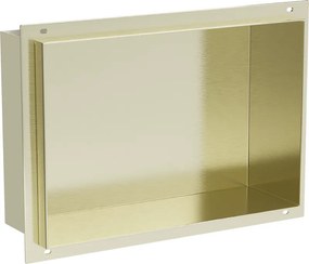 Mexen X-Wall-NR półka wnękowa bez kołnierza 30 x 20 cm, złota szczotkowana - 1951302010