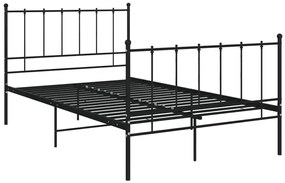 Czarne metalowe łóżko z zagłówkiem 120x200 cm - Laxi