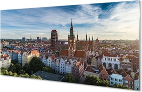 Panel szklany do Kuchni Panorama z Widokiem na Kościół Mariacki