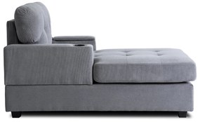 Fotel Wypoczynkowy Sofa NEO Szary Tapicerowany Nowoczesny