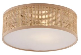 Orientalna lampa sufitowa z rattanu 30 cm - TrammyKolonialny Oswietlenie wewnetrzne