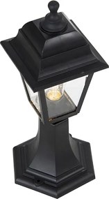 Klasyczny słup ogrodowy czarny 44 cm IP44 - Capital