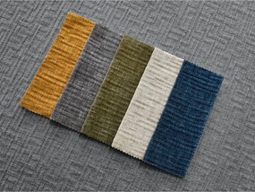 Ciemnoszara rozkładana sofa do spania z tkaniny szenilowej 220 cm Hugo – Bobochic Paris