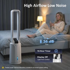 HOMCOM Klimatyzator ewaporacyjny z pilotem, 15-godzinny timer, wkłady chłodzące do domu i biura, biały | Aosom PL