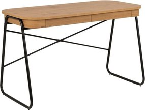 Biurko komputerowe z szufladami Blueton w stylu loft, kolor dąb/czarny