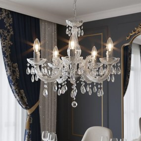 LAMPA SUFITOWA WISZĄCA EBT001-5CP TRANSPARENT