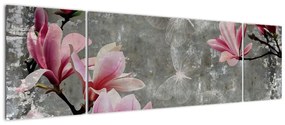 Obraz z kwiatami (170x50 cm)
