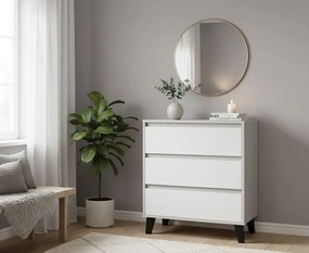 Komoda z 3 szufladami do przechowywania kaszmir + biały P4-K80