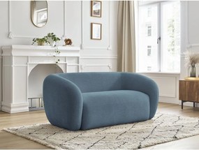 Niebieska sofa z tkaniny szenilowej 160 cm Celine – Bobochic Paris
