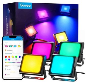 Govee - ZESTAW 4x Flood Lights zewnętrzny SMART LED lights Wi-Fi IP66