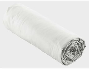 Białe prześcieradło z perkalu bawełnianego z gumką 160x200 cm Percaline – douceur d'intérieur
