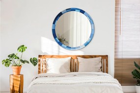 Lustro dekoracyjne okrągłe Niebieski abstrakcyjny