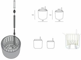 Plastia Doniczka samonawadniająca Tolita Air brązowy, śr. 19 cm, śred. 19 cm