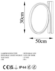 Kinkiet LED w kolorze złota ø 30 cm Halka – Opviq lights