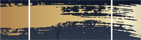 Obraz - Niebiesko-złota abstrakcja N⁰2 (170x50 cm)