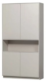Jasnoszara szafka z litego drewna sosnowego 110x210 cm Finca – WOOOD