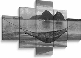 Obraz - Hamak na plaży (125x70 cm)