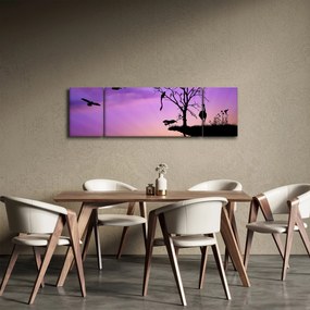 Obraz - Sylwetki zwierząt (170x50 cm)