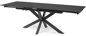 Stół Prostokątny Rozkładany BRUNO 160-240 cm Ceramiczny Czarny do Salonu Nowoczesny Loft