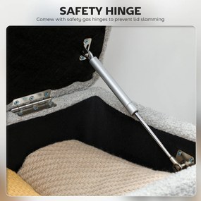 HOMCOM Ławka do Siedzenia z Przestrzenią do Przechowywania, do 120kg, Wygląd Aksamitu, 95x38x45cm, Szara