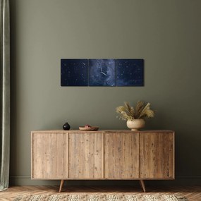 Obraz gwiaździstego nieba (z zegarem) (90x30 cm)