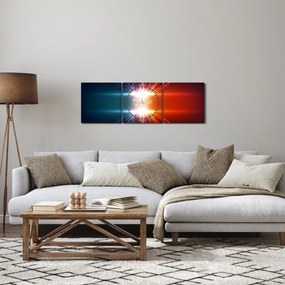 Abstrakcyjny obraz aktywnego ładunku (z zegarem) (90x30 cm)
