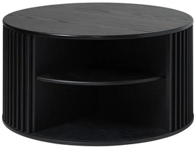 Czarny okrągły stolik ø 85 cm Siena – Unique Furniture