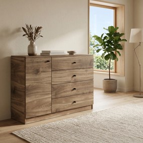 Komoda NESTOS 120 cm do Salonu Sypialni Brąz