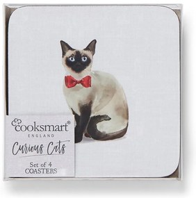 Zestaw 4 niebieskich podkładek Cooksmart ® Curious Cats