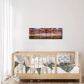 Obraz - Świątynia buddyjska (z zegarem) (90x30 cm)