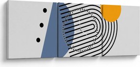 Obraz - Minimalistyczna abstrakcja N⁰2 (z zegarem) (90x30 cm)