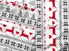 PrzytulneMieszkanie.pl PrzytulneMieszkanie.pl Pościel flanelowa DEER DREAMS białe Rozmiar pościeli: 2 szt 70 x 90 cm | 200 x 220 cm