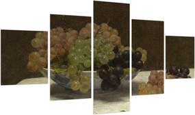 Obraz - Henri Fantin-Latour, Still Life with Grapes and a Carnation, reprodukcje (125x70 cm)