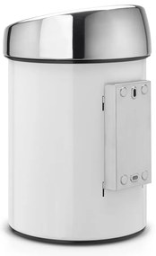Biały stalowy kosz na śmieci otwierany na dotyk 3 l Touch Bin – Brabantia