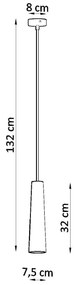 Lampa wisząca ceramiczna ELECTRA biała SOLLUX  LIGHTING