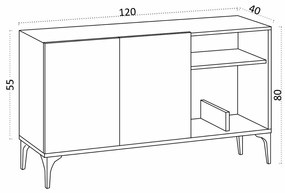 Szafka Oscar Sapphire Oak and Black
