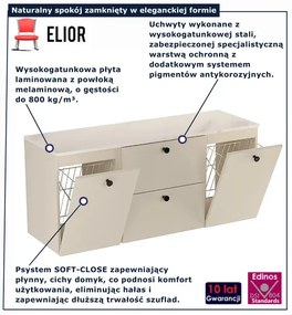 Szafka z koszami na pranie w kolorze kaszmirowym E4-Z93