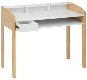 Biurko dziecięce w skandynawskim stylu, nogi z drewna z recyklingu, 100 x  52 x 85 cm