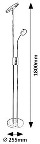 Rabalux 3240 Ophus stojąca lampa podlogowa LED, czarny