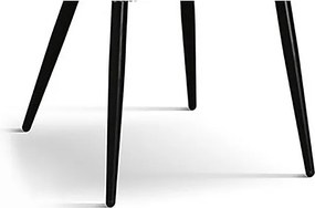 Zestaw 2 krzeseł w beżowej tkaninie z efektem aksamitu, antracytowe nogi - MANTES