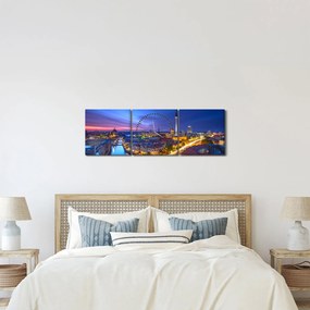 Obraz - Niebieskie niebo nad Berlinem (z zegarem) (90x30 cm)