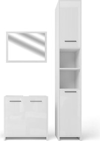 Zestaw mebli łazienkowych biały wysoki połysk/biały 58x33x60 kiko
