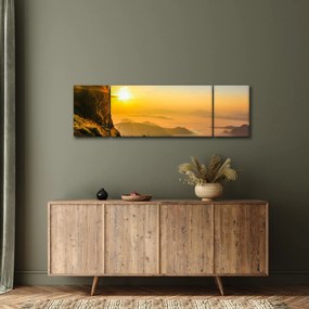 Obraz doliny w porannej mgle (170x50 cm)