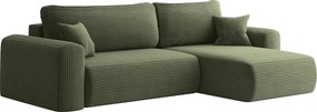 Uniwersalny narożnik z funkcją spania, do salonu, CAPRI L, jasnozielony