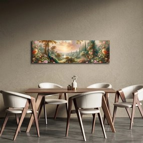 Obraz - Pawie w ogrodzie (170x50 cm)