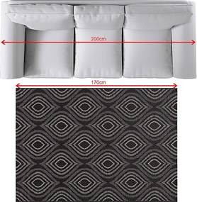 Dywan Breeze black/ clif grey 120 x 170 cm