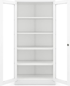 Przeszklona szafa medyczna Amelia 90x40x185 cm biała