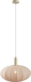 Lampa wisząca Japandi beżowa z materiałowym abażurem - Bida